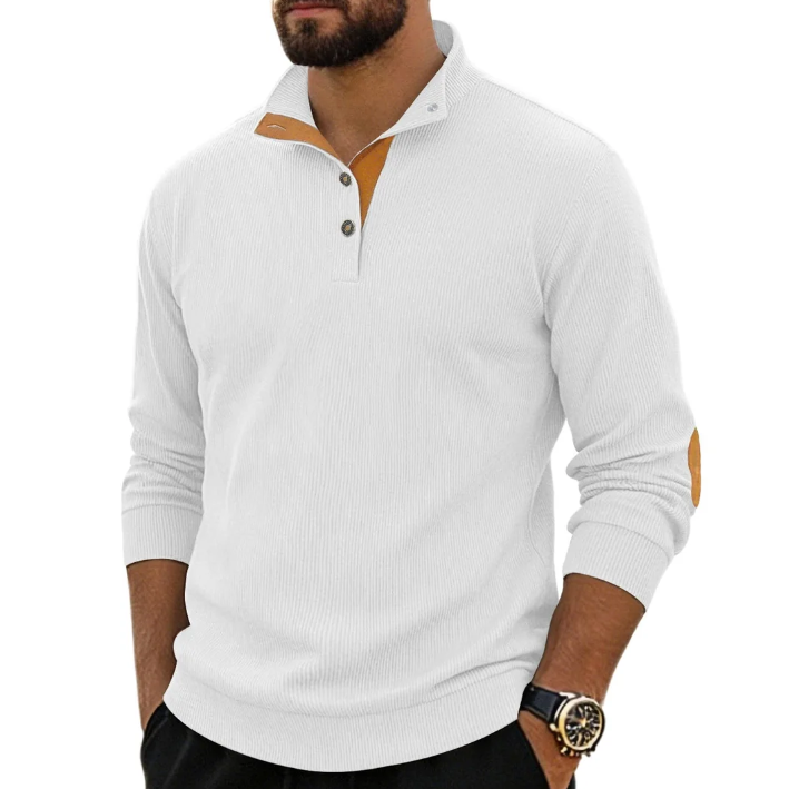 Langarm-Poloshirt aus Cord für Herren