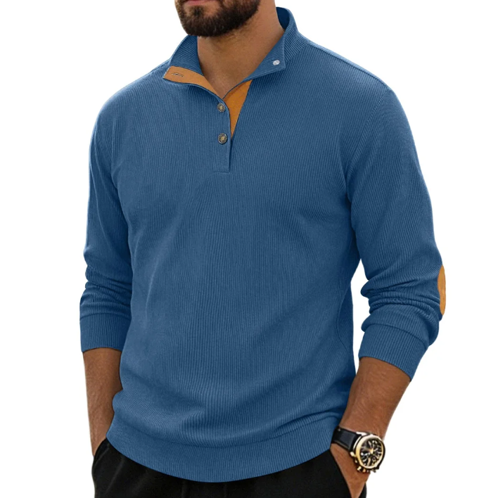 Langarm-Poloshirt aus Cord für Herren